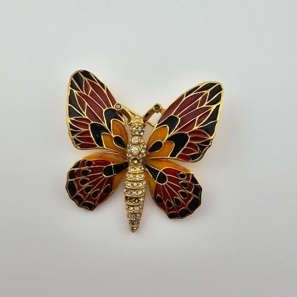 Vintage Signed CINER Butterfly Brooch